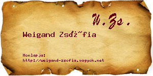 Weigand Zsófia névjegykártya