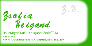 zsofia weigand business card